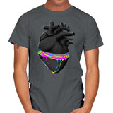 Bleeding Heart Colors - Best Seller - Mens T-Shirts RIPT Apparel Small / Charcoal