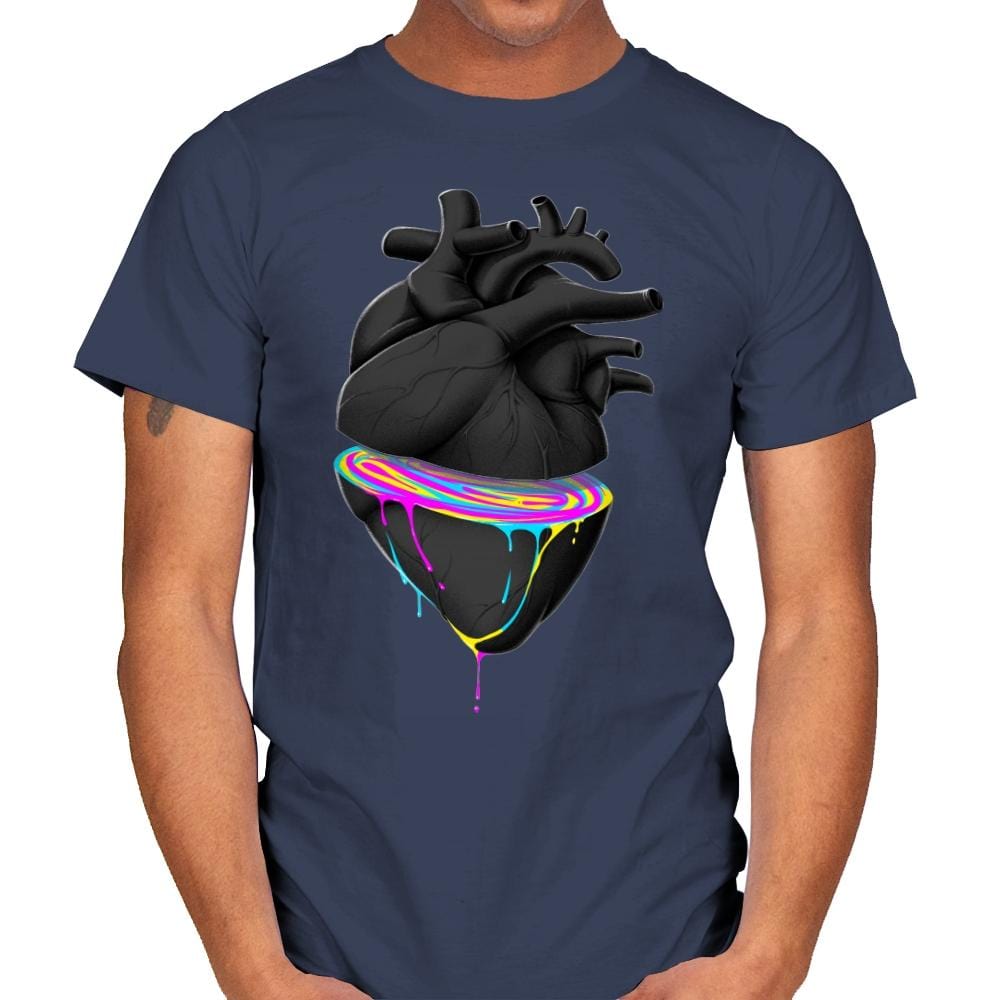 Bleeding Heart Colors - Best Seller - Mens T-Shirts RIPT Apparel Small / Navy