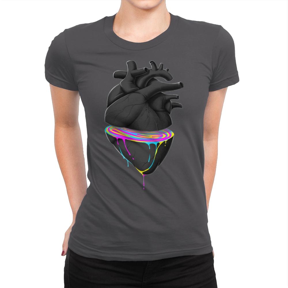 Bleeding Heart Colors - Best Seller - Womens Premium T-Shirts RIPT Apparel Small / Heavy Metal