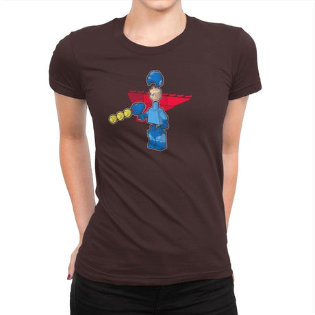 Block Man Exclusive - Womens Premium T-Shirts RIPT Apparel Small / Dark Chocolate