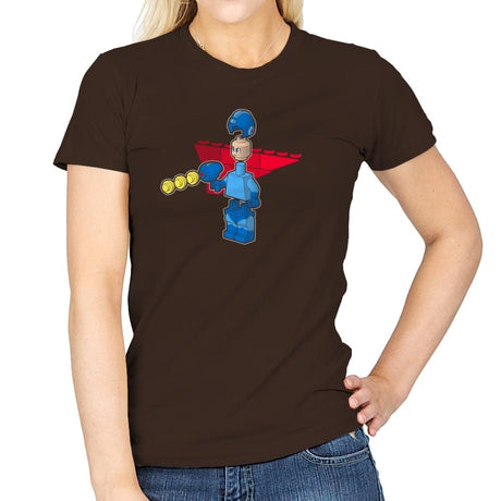 Block Man Exclusive - Womens T-Shirts RIPT Apparel Small / Dark Chocolate