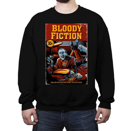 Bloody Fiction - Crew Neck Sweatshirt Crew Neck Sweatshirt RIPT Apparel Small / Black