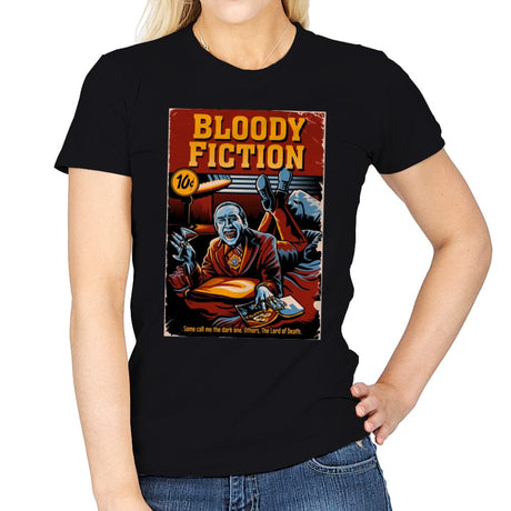 Bloody Fiction - Womens T-Shirts RIPT Apparel Small / Black