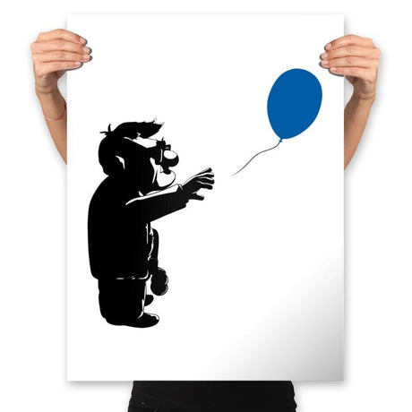 Blue Balloon - Prints Posters RIPT Apparel 18x24 / White