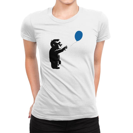 Blue Balloon - Womens Premium T-Shirts RIPT Apparel Small / White