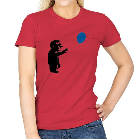 Blue Balloon - Womens T-Shirts RIPT Apparel Small / Red