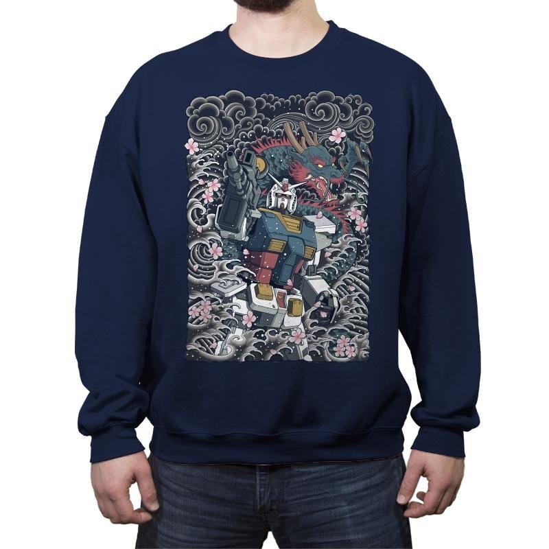 Blue Dragon - Crew Neck Sweatshirt Crew Neck Sweatshirt RIPT Apparel Small / Navy