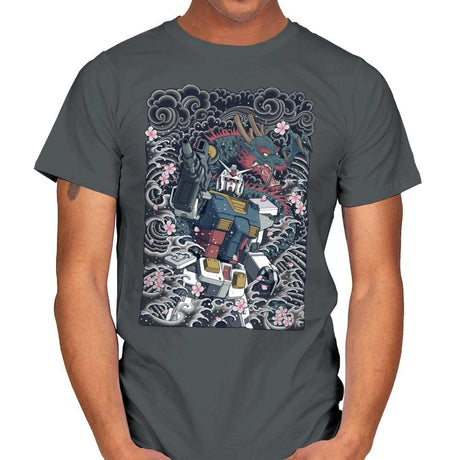 Blue Dragon - Mens T-Shirts RIPT Apparel Small / Charcoal