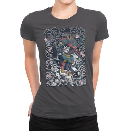 Blue Dragon - Womens Premium T-Shirts RIPT Apparel Small / Heavy Metal