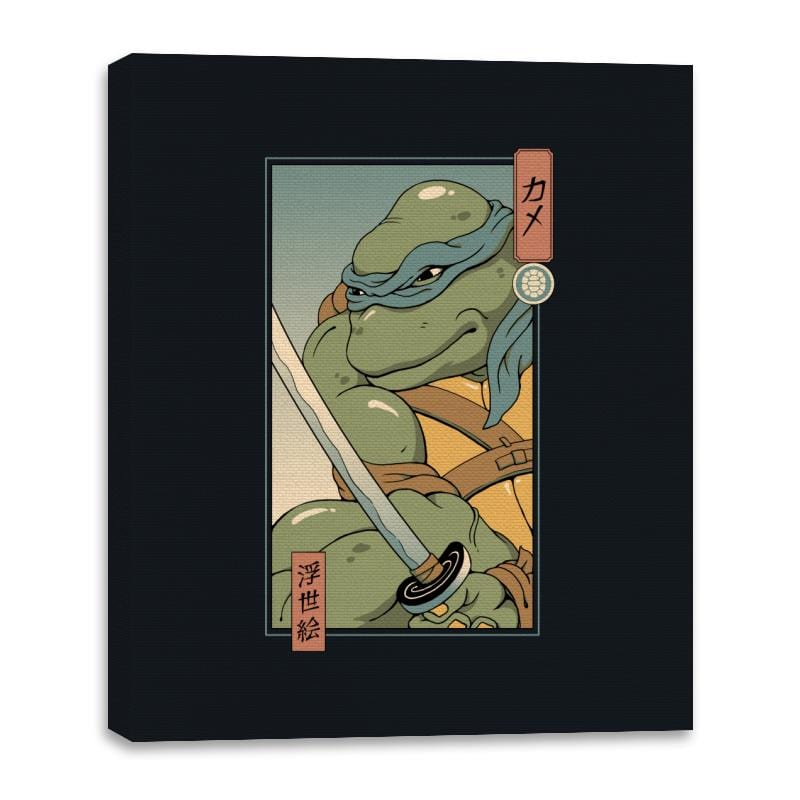 Blue Kame Ninja - Canvas Wraps Canvas Wraps RIPT Apparel 16x20 / Black