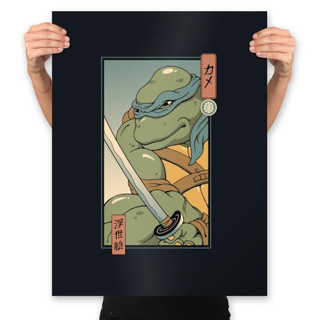 Blue Kame Ninja - Prints Posters RIPT Apparel 18x24 / Black