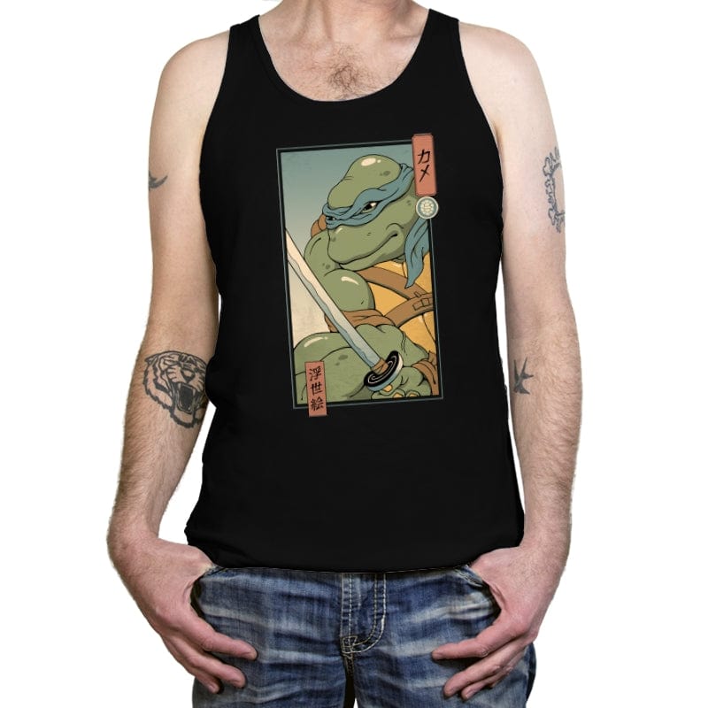 Blue Kame Ninja - Tanktop Tanktop RIPT Apparel X-Small / Black