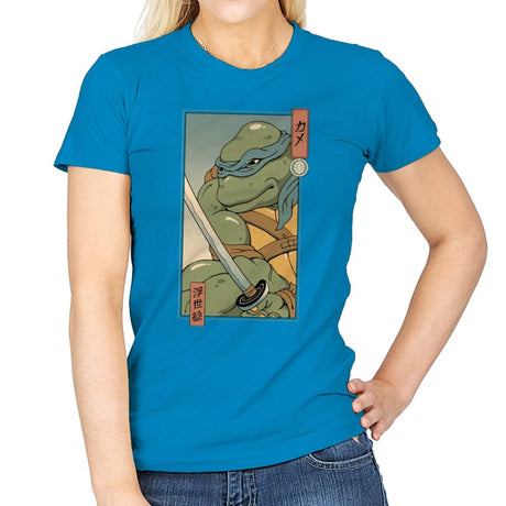 Blue Kame Ninja - Womens T-Shirts RIPT Apparel Small / Sapphire