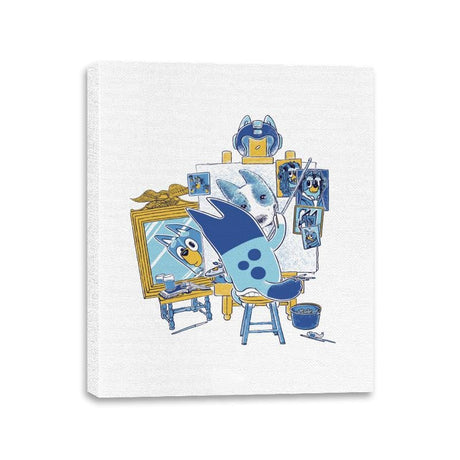 Bluey Portrait - Canvas Wraps Canvas Wraps RIPT Apparel 11x14 / White