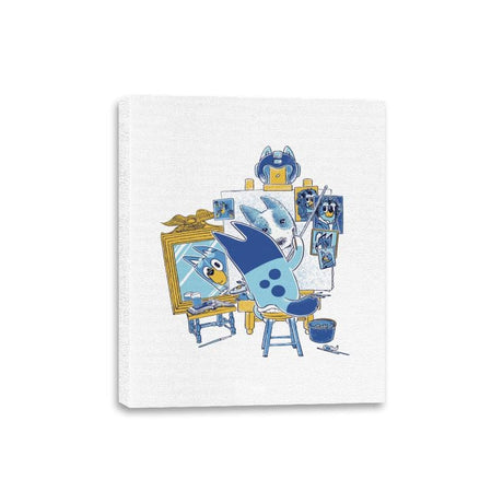 Bluey Portrait - Canvas Wraps Canvas Wraps RIPT Apparel 8x10 / White