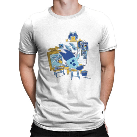 Bluey Portrait - Mens Premium T-Shirts RIPT Apparel Small / White