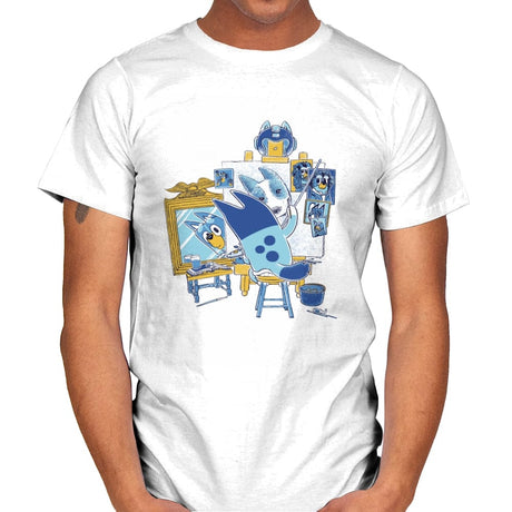 Bluey Portrait - Mens T-Shirts RIPT Apparel Small / White