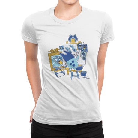 Bluey Portrait - Womens Premium T-Shirts RIPT Apparel Small / White