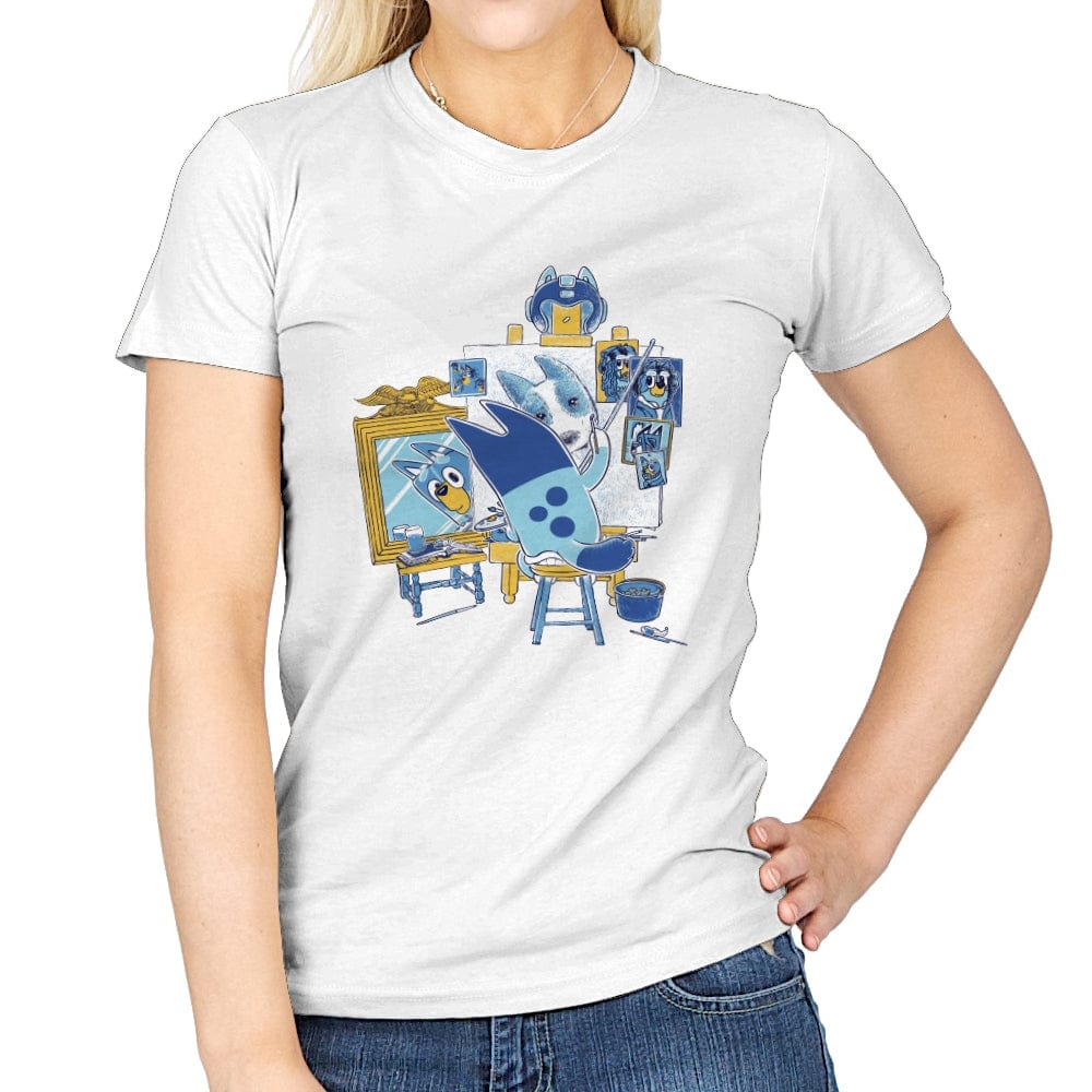 Bluey Portrait - Womens T-Shirts RIPT Apparel Small / White