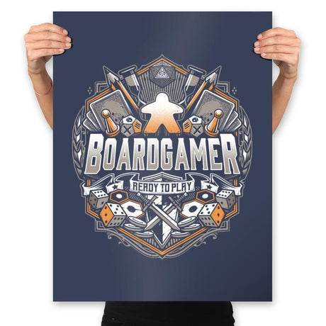 Board Gamer - Prints Posters RIPT Apparel 18x24 / Navy