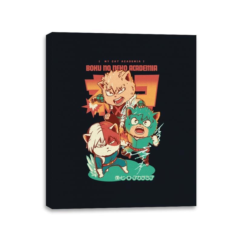 Boku No Neko Academia - Canvas Wraps Canvas Wraps RIPT Apparel 11x14 / Black