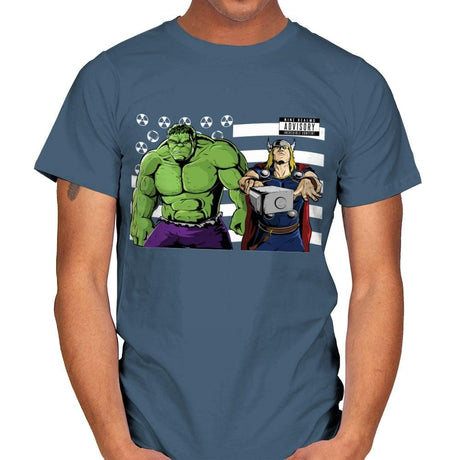 Bombs Over Asgard - Best Seller - Mens T-Shirts RIPT Apparel Small / Indigo Blue