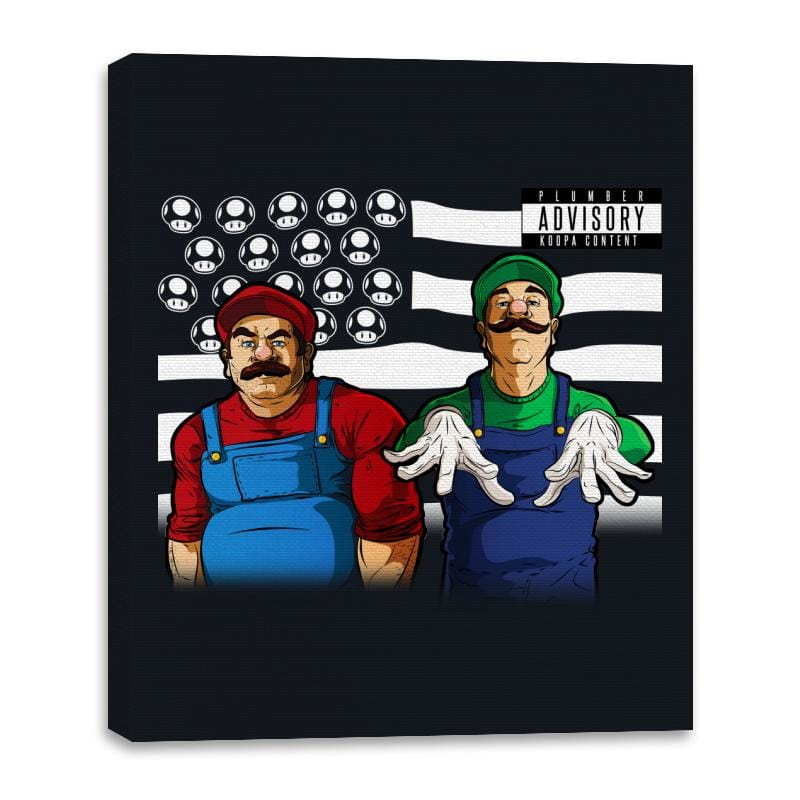 Bombs Over Koopas - Best Seller - Canvas Wraps Canvas Wraps RIPT Apparel 16x20 / Black