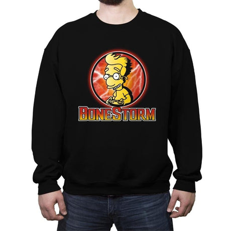 BoneStorm - Crew Neck Sweatshirt Crew Neck Sweatshirt RIPT Apparel Small / Black