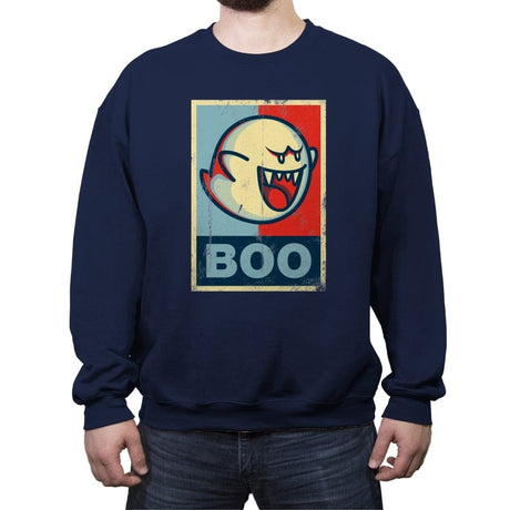 Boo! - Crew Neck Sweatshirt Crew Neck Sweatshirt RIPT Apparel Small / Navy