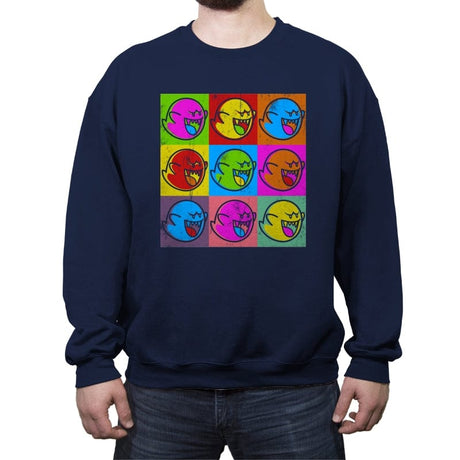 Boo Pop - Crew Neck Sweatshirt Crew Neck Sweatshirt RIPT Apparel Small / Navy