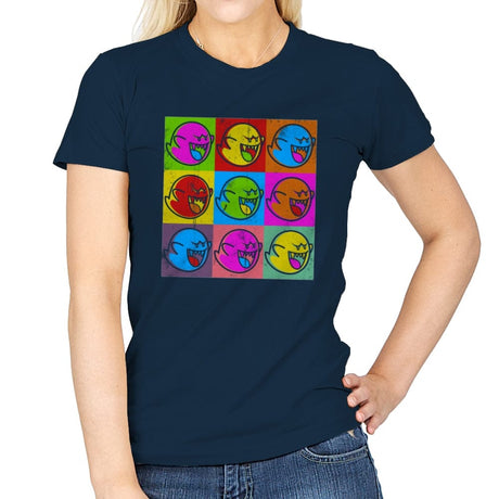 Boo Pop - Womens T-Shirts RIPT Apparel Small / Navy