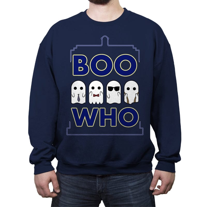 Boo Who - Crew Neck Sweatshirt Crew Neck Sweatshirt RIPT Apparel Small / Navy