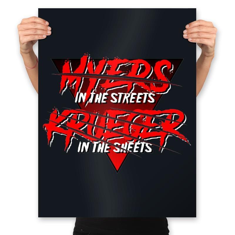 Boogeyman in the Streets, Nightmare in the Sheets - Prints Posters RIPT Apparel 18x24 / Black