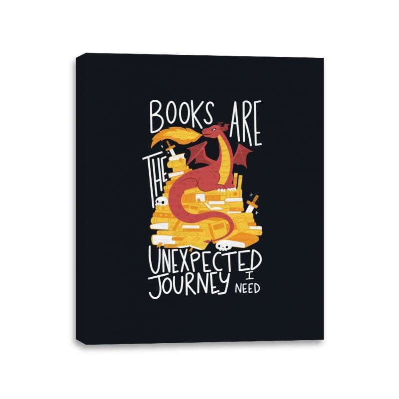 Book Dragon - Canvas Wraps Canvas Wraps RIPT Apparel 11x14 / Black