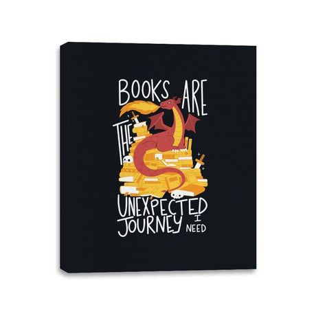 Book Dragon - Canvas Wraps Canvas Wraps RIPT Apparel 11x14 / Black