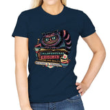 Bookish Cat - Womens T-Shirts RIPT Apparel Small / Navy