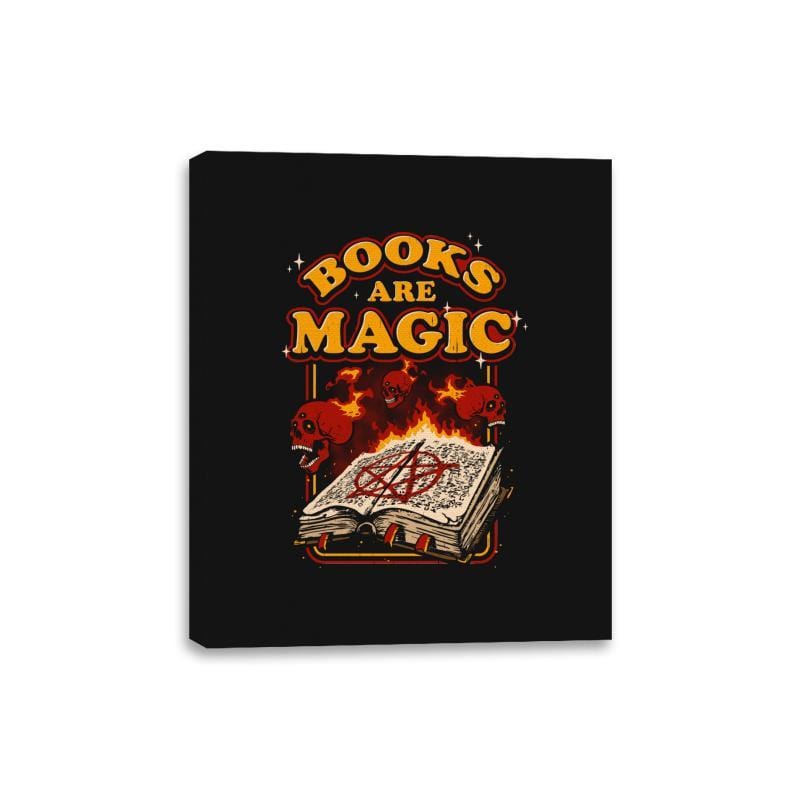Books Are Magic - Canvas Wraps Canvas Wraps RIPT Apparel 8x10 / Black