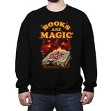 Books Are Magic - Crew Neck Sweatshirt Crew Neck Sweatshirt RIPT Apparel Small / Black