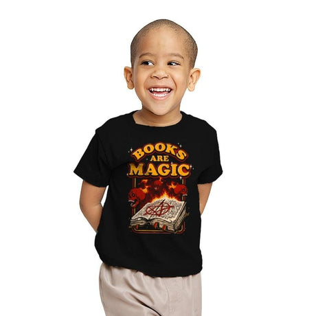 Books Are Magic - Youth T-Shirts RIPT Apparel X-small / Black