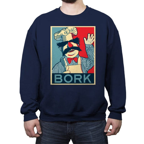 Bork - Crew Neck Sweatshirt Crew Neck Sweatshirt RIPT Apparel Small / Navy