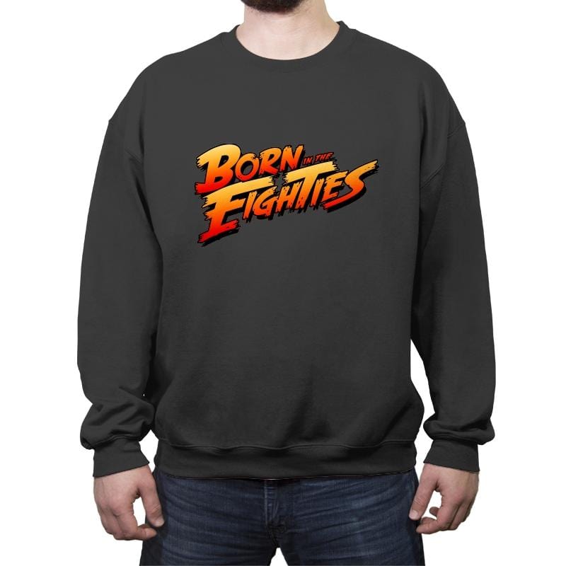 Born in the Eighties - Crew Neck Sweatshirt Crew Neck Sweatshirt RIPT Apparel Small / Charcoal