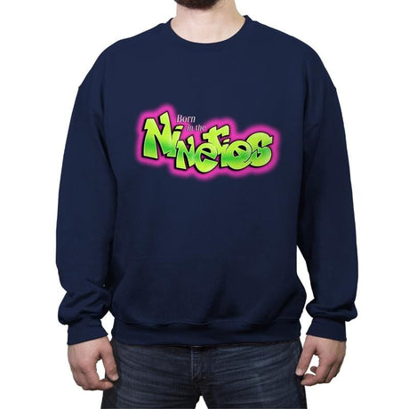 Born In The Nineties - Crew Neck Sweatshirt Crew Neck Sweatshirt RIPT Apparel Small / Navy