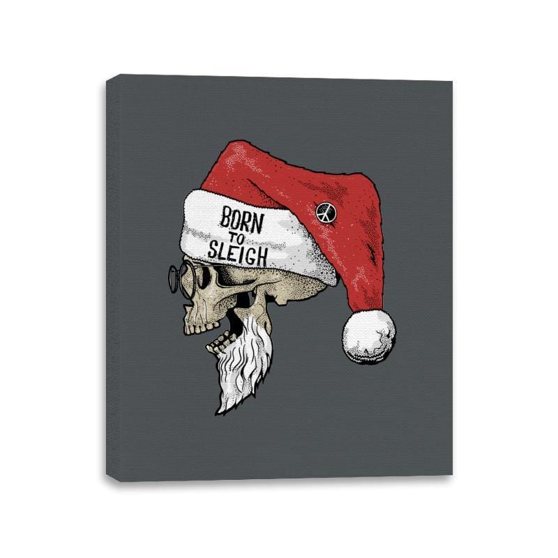 Born To Sleigh - Canvas Wraps Canvas Wraps RIPT Apparel 11x14 / Charcoal