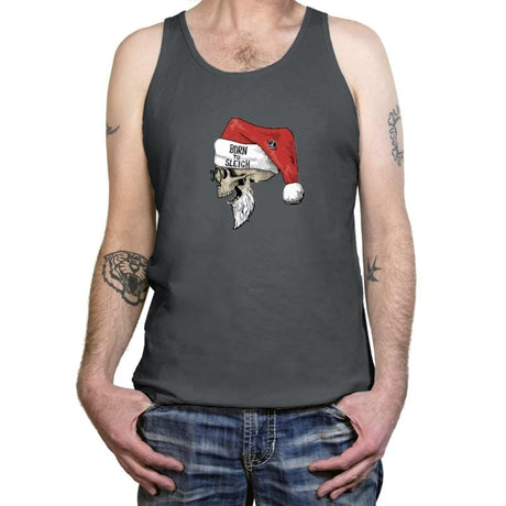 Born To Sleigh - Tanktop Tanktop RIPT Apparel X-Small / Charcoal