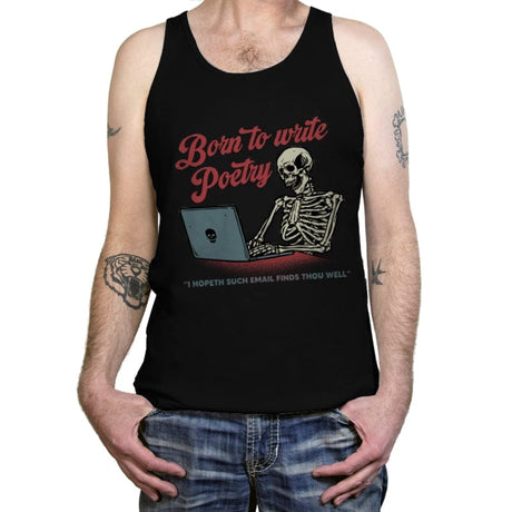 Born to Write Poetry - Tanktop Tanktop RIPT Apparel X-Small / Black