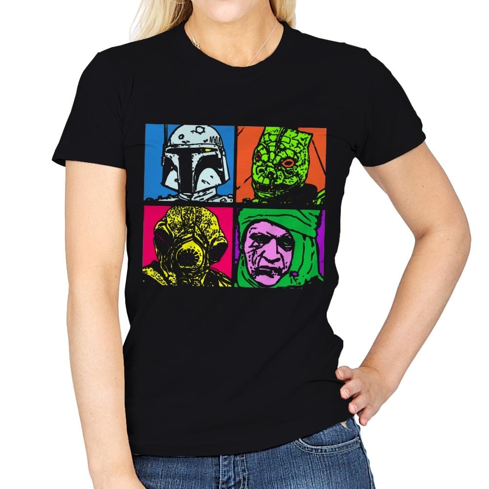 Bounty Hunter Pop - Womens T-Shirts RIPT Apparel Small / Black