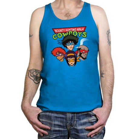 Bounty Hunting Ninja Cowboys - Tanktop Tanktop RIPT Apparel X-Small / Teal