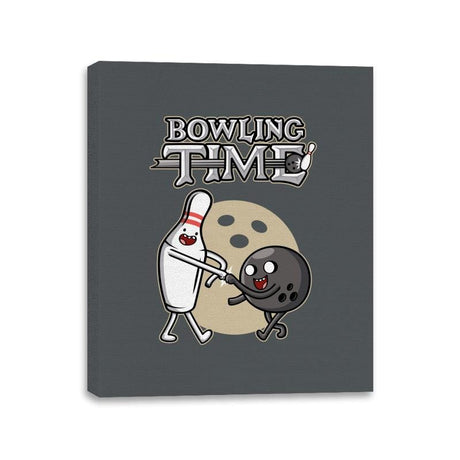 Bowling Time - Canvas Wraps Canvas Wraps RIPT Apparel 11x14 / Charcoal