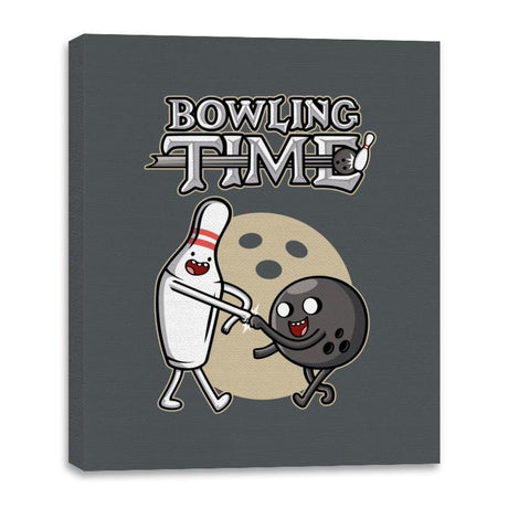 Bowling Time - Canvas Wraps Canvas Wraps RIPT Apparel 16x20 / Charcoal