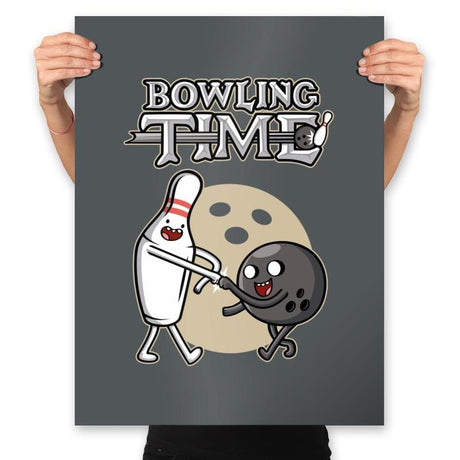 Bowling Time - Prints Posters RIPT Apparel 18x24 / Charcoal